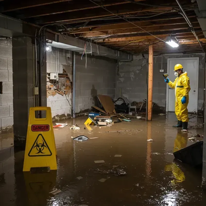 Flooded Basement Electrical Hazard in Valley County, ID Property